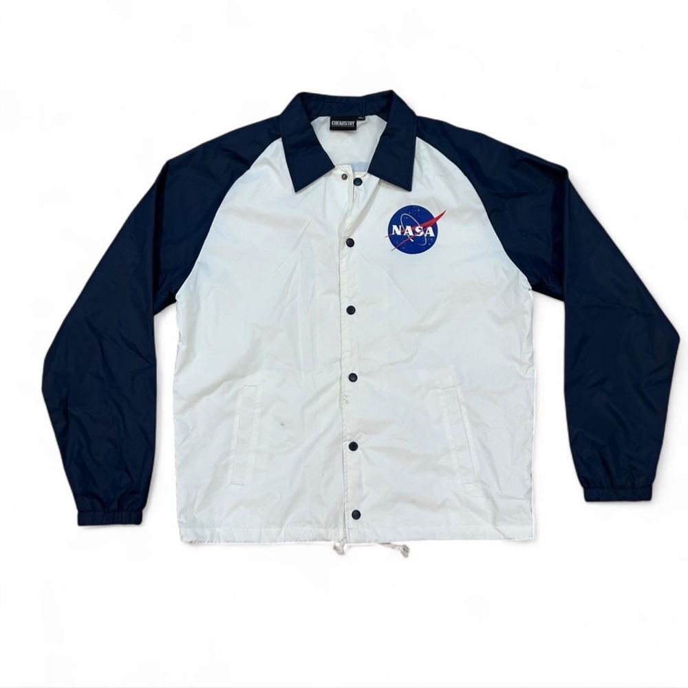 NASA White and Navy Windbreaker